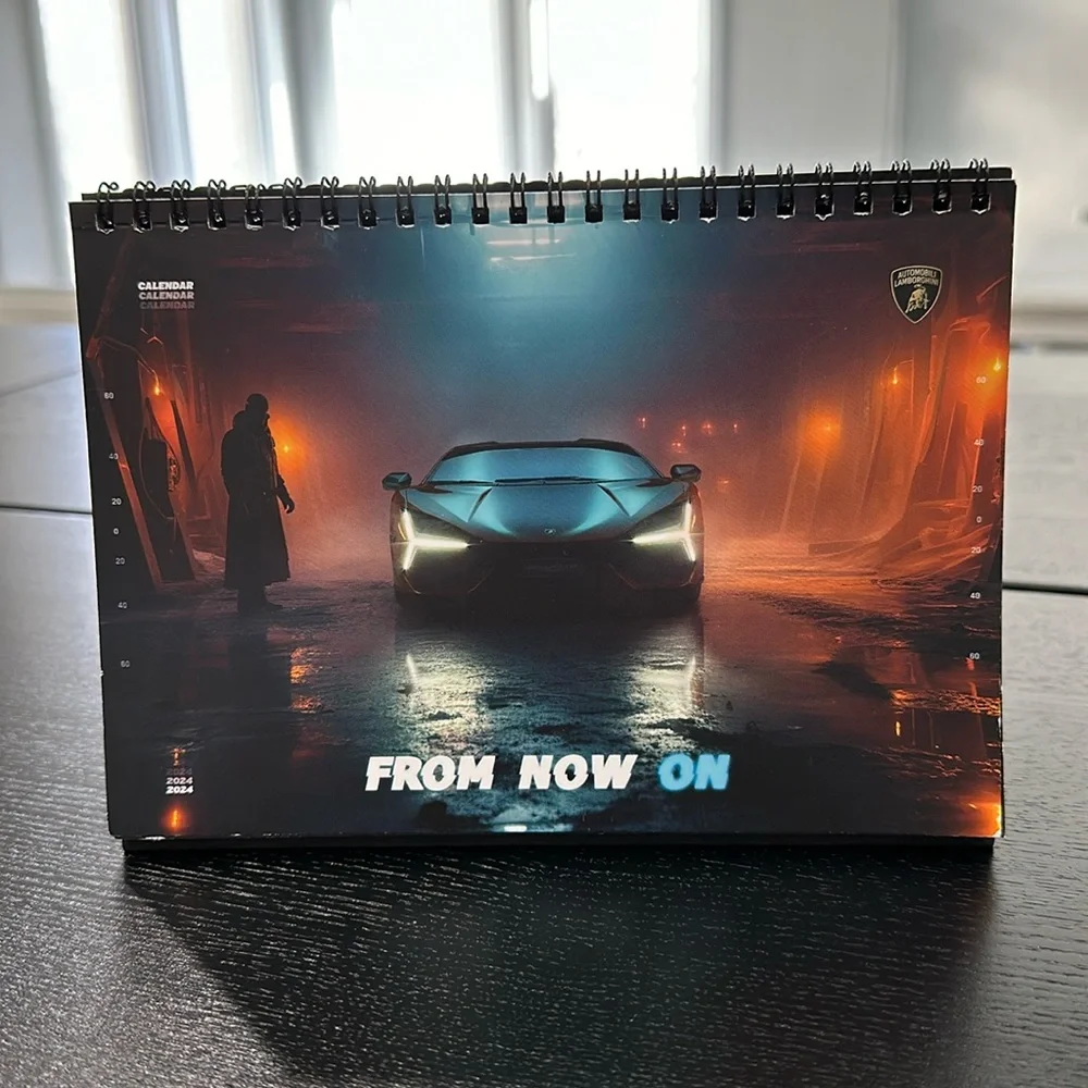 Lamborghini VIP Customer Desk Calendars and New Year Card with Buildable Model